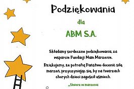 Podzikowanie - Fundacja Mam Marzenie